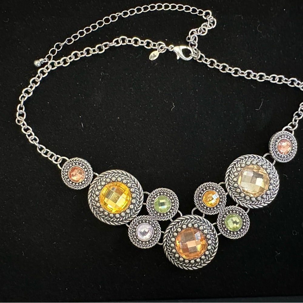 Premier Designs multi color necklace 21 inches adjustable.